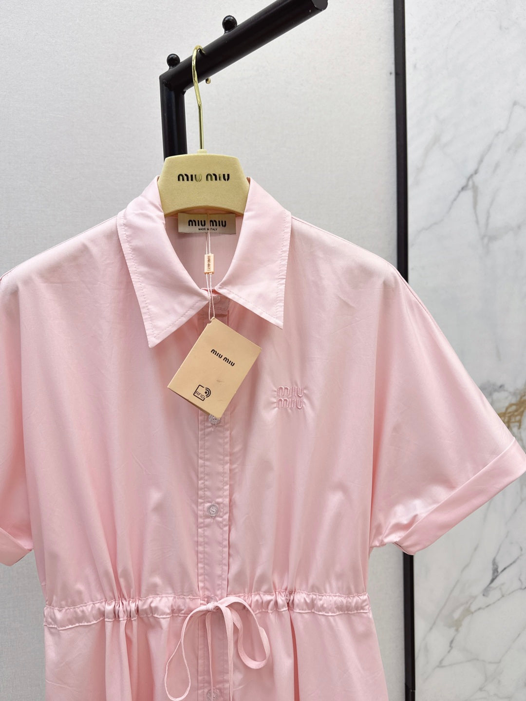 M*u 25ss drawstring shirt dress