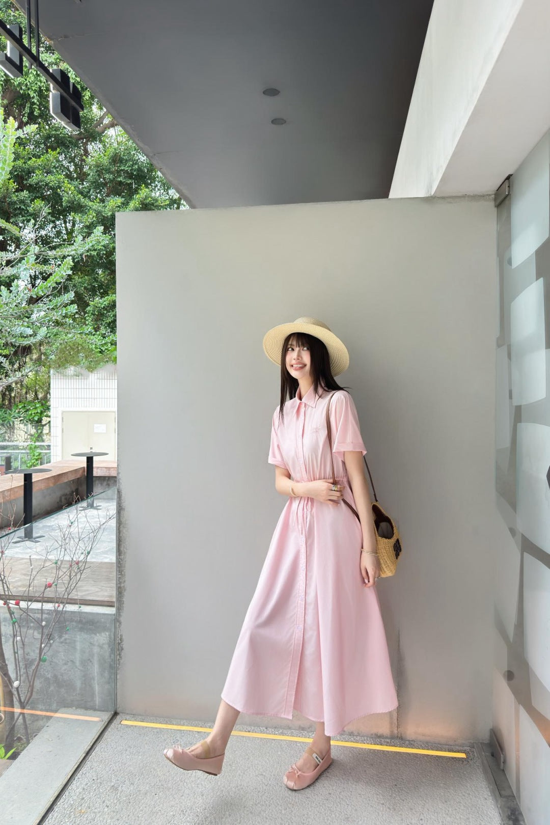 M*u 25ss drawstring shirt dress