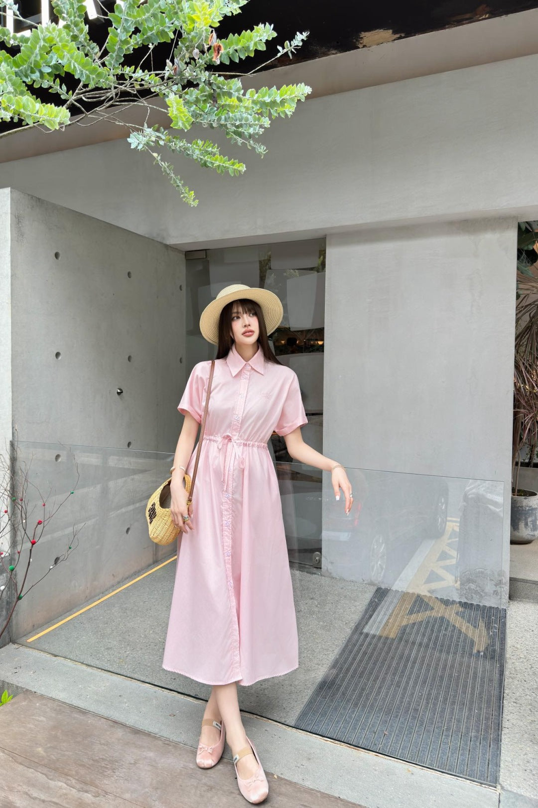 M*u 25ss drawstring shirt dress