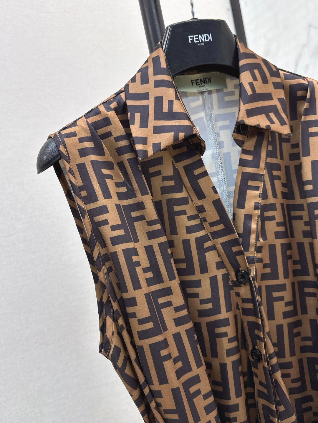 Fd* 25ss FF printed belt shirt dress