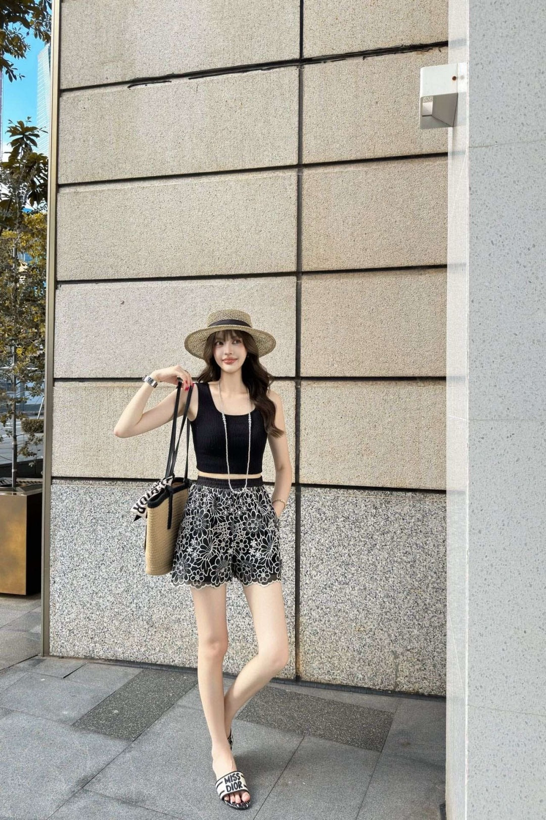 D*r 25ss embroidered shorts