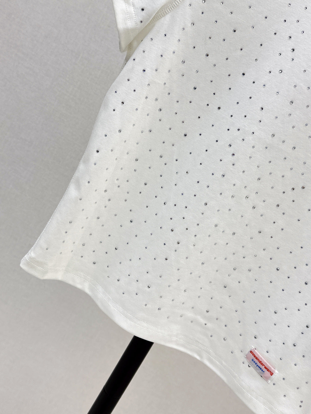 Wang* 25ss crystal hotfix cotton tee