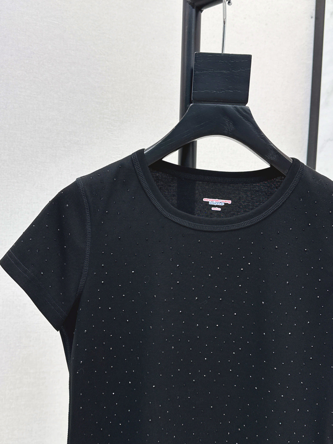 Wang* 25ss crystal hotfix cotton tee