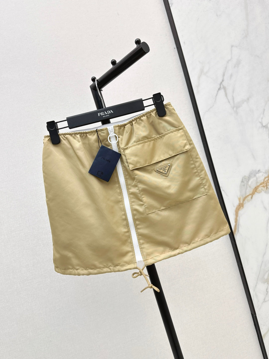 Pra* 25ss re-nylon miniskirt