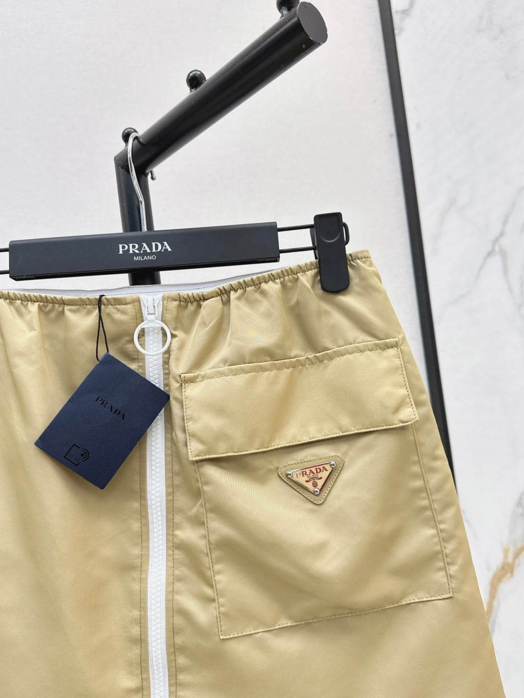 Pra* 25ss re-nylon miniskirt