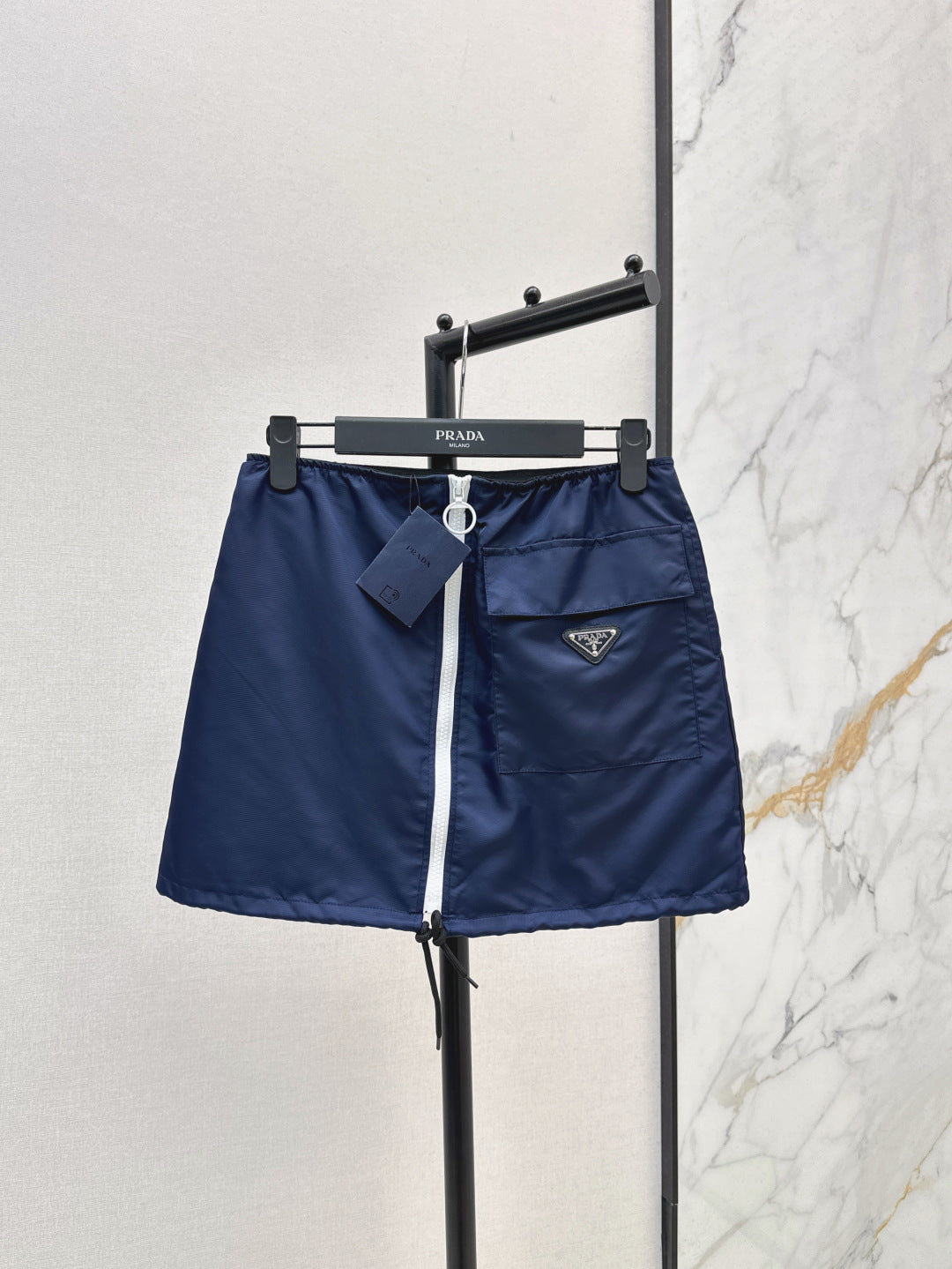 Pra* 25ss re-nylon miniskirt