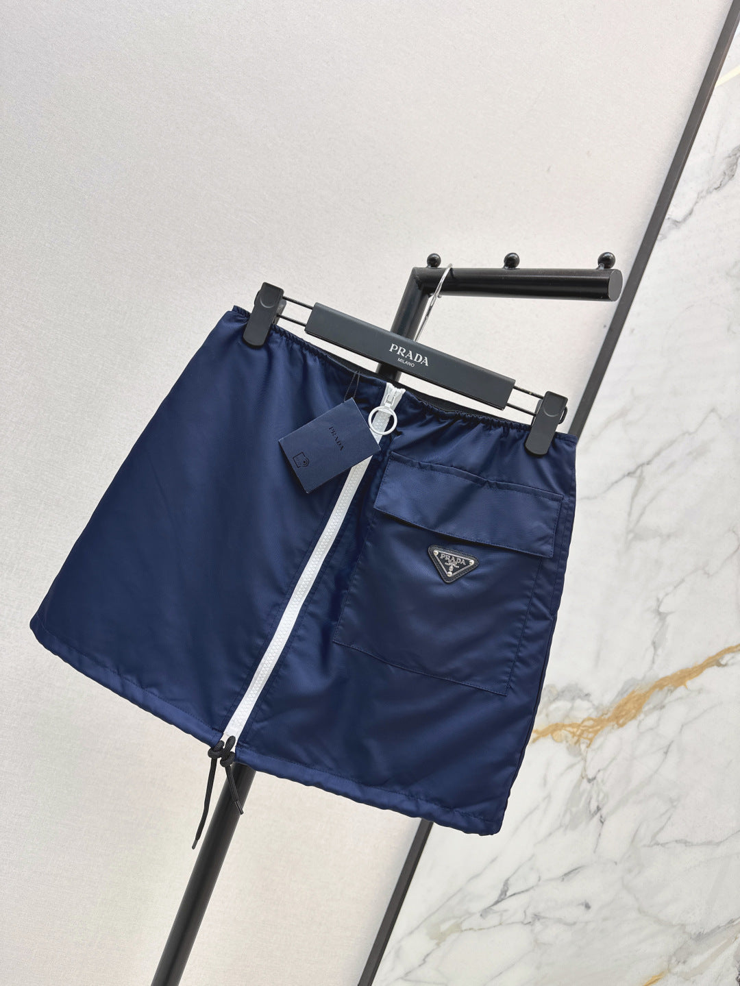 Pra* 25ss re-nylon miniskirt