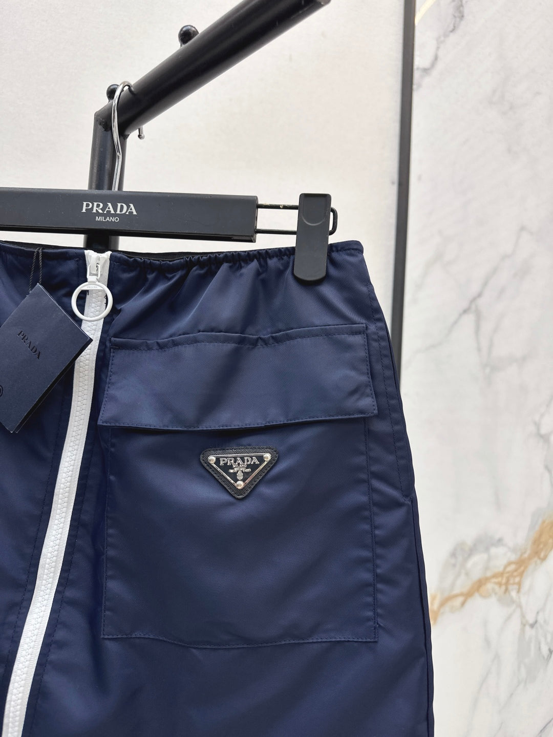 Pra* 25ss re-nylon miniskirt