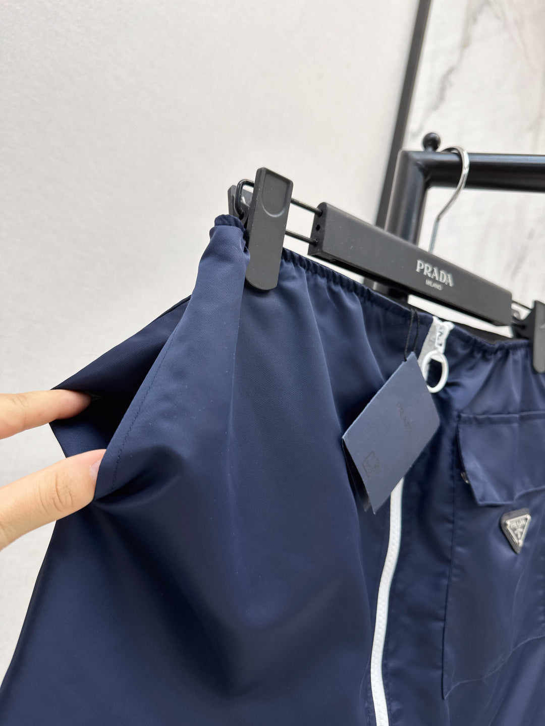 Pra* 25ss re-nylon miniskirt