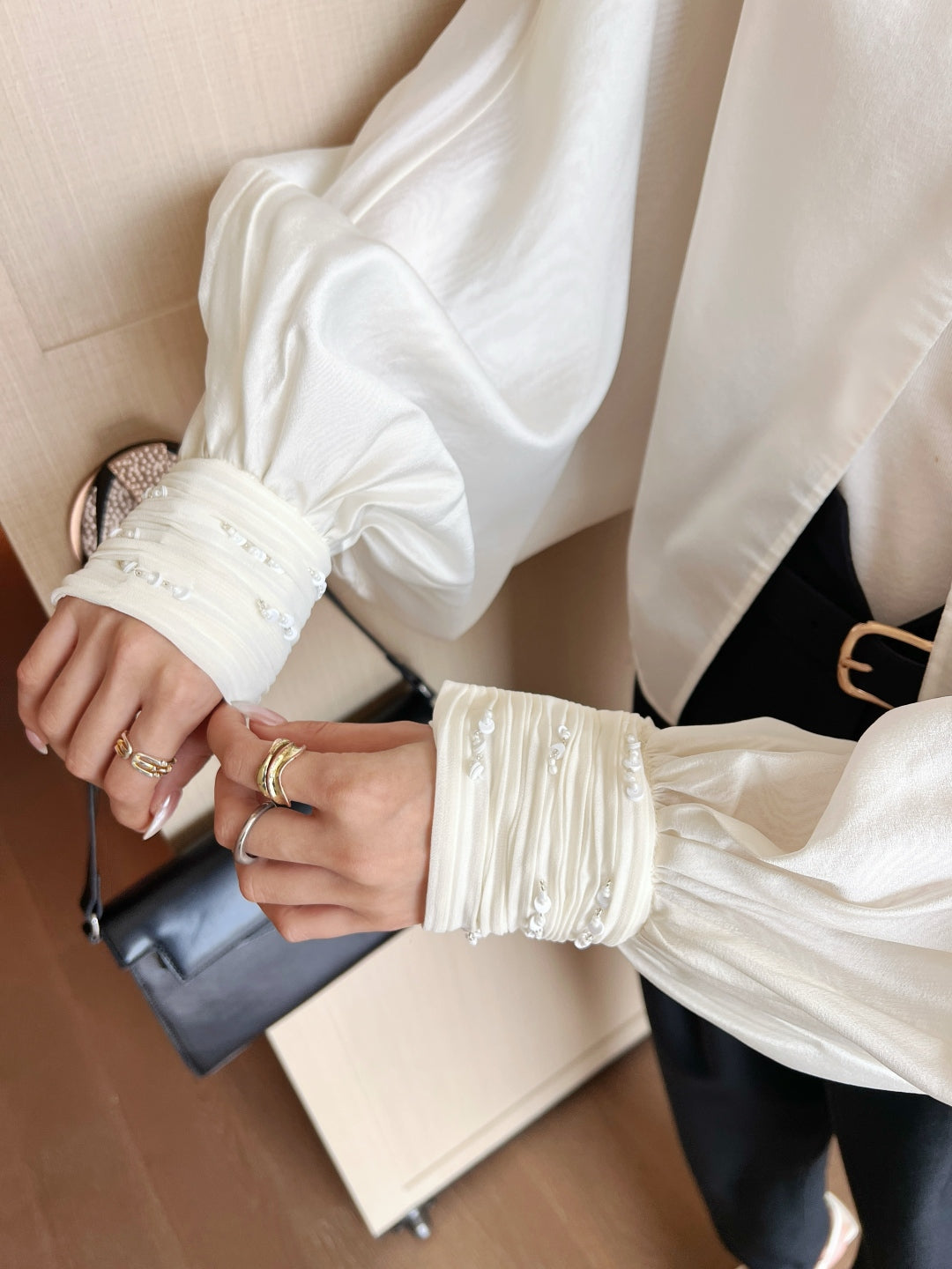 Lor*P 25ss beaded shirt