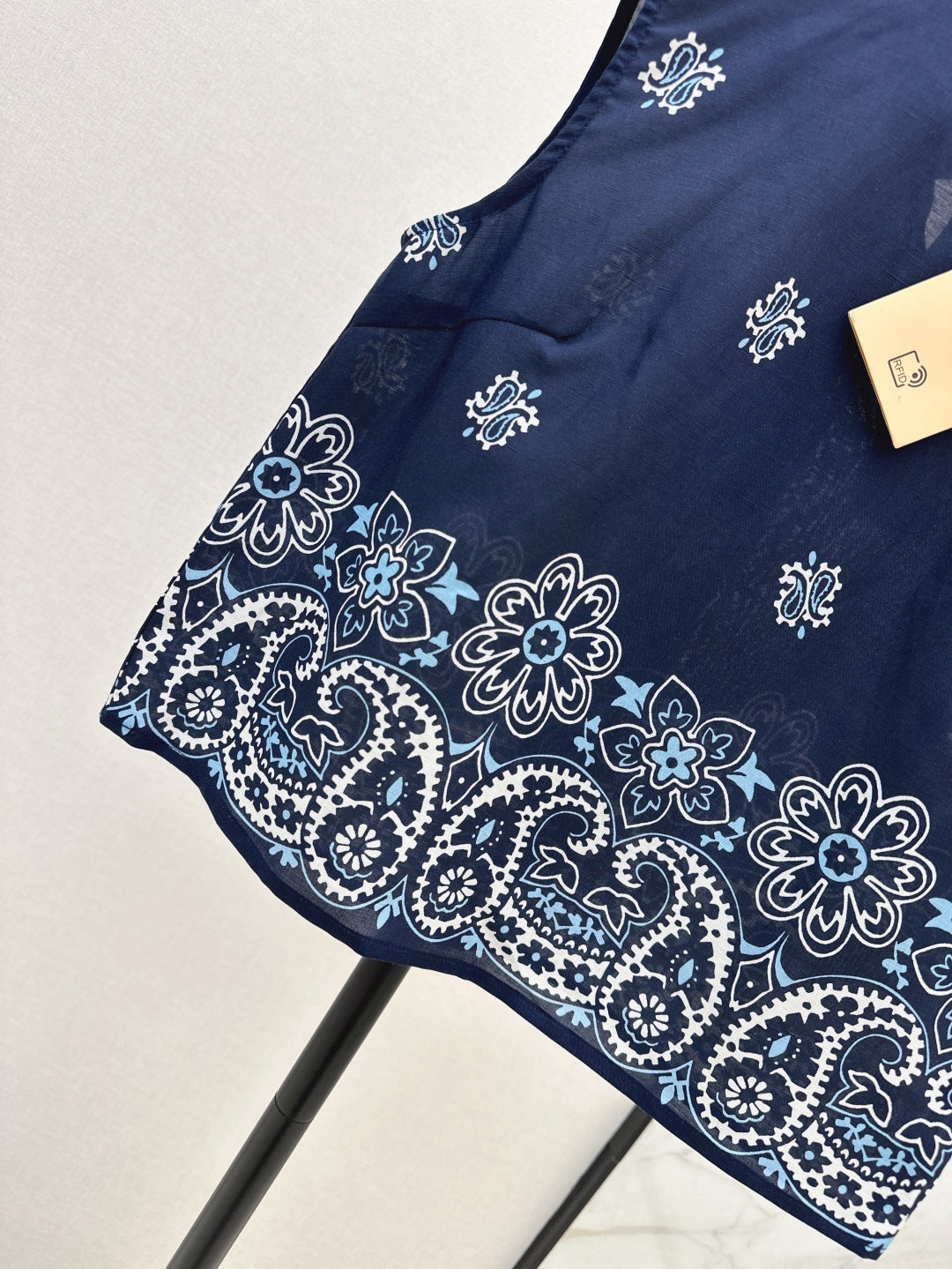 M*u 25ss printed linen vest and skirt set