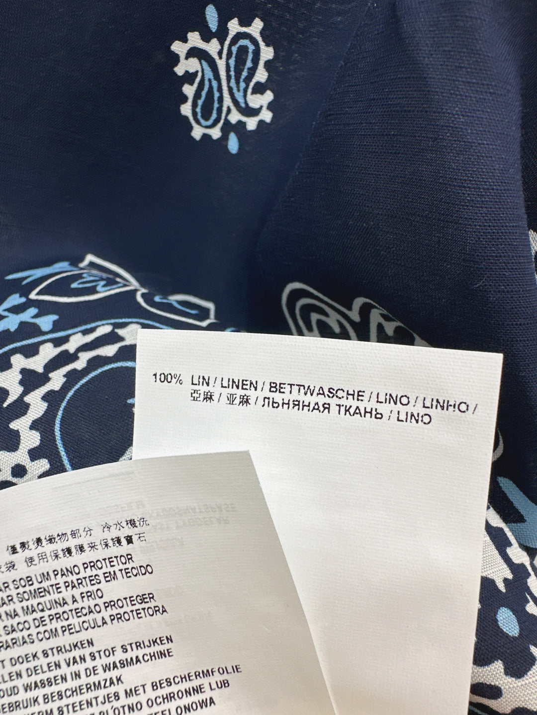 M*u 25ss printed linen vest and skirt set