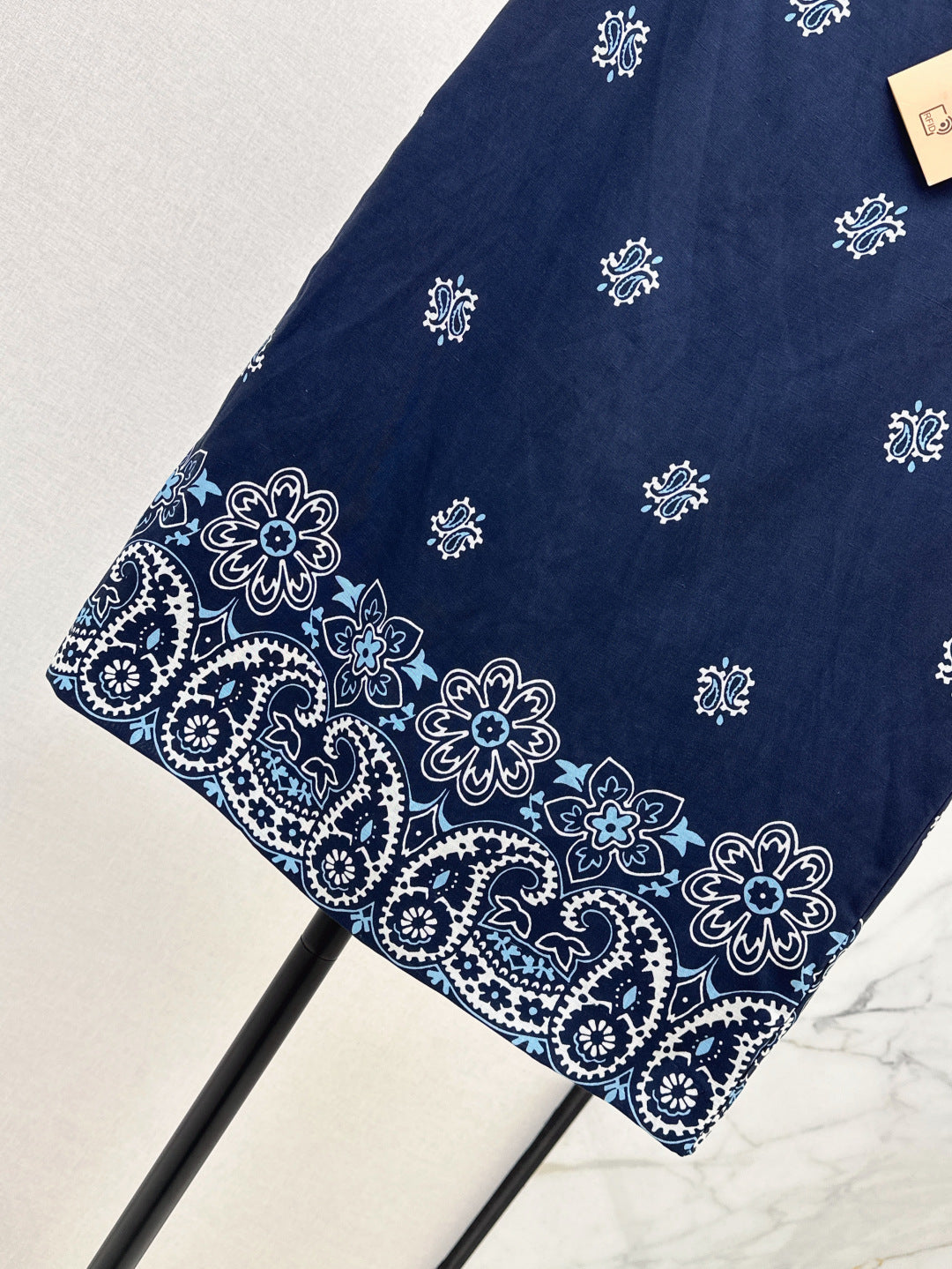 M*u 25ss printed linen vest and skirt set