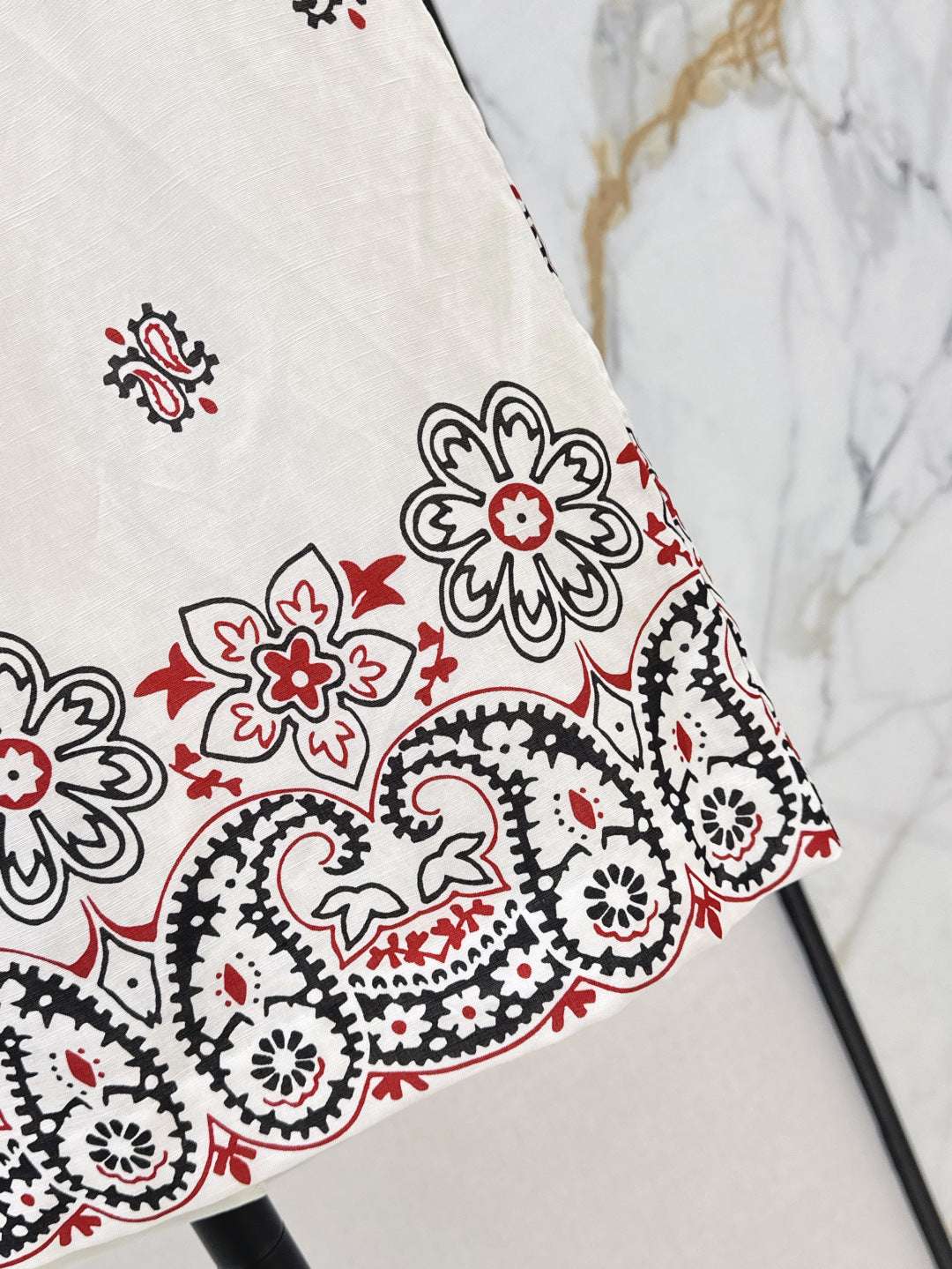 M*u 25ss printed linen vest and skirt set