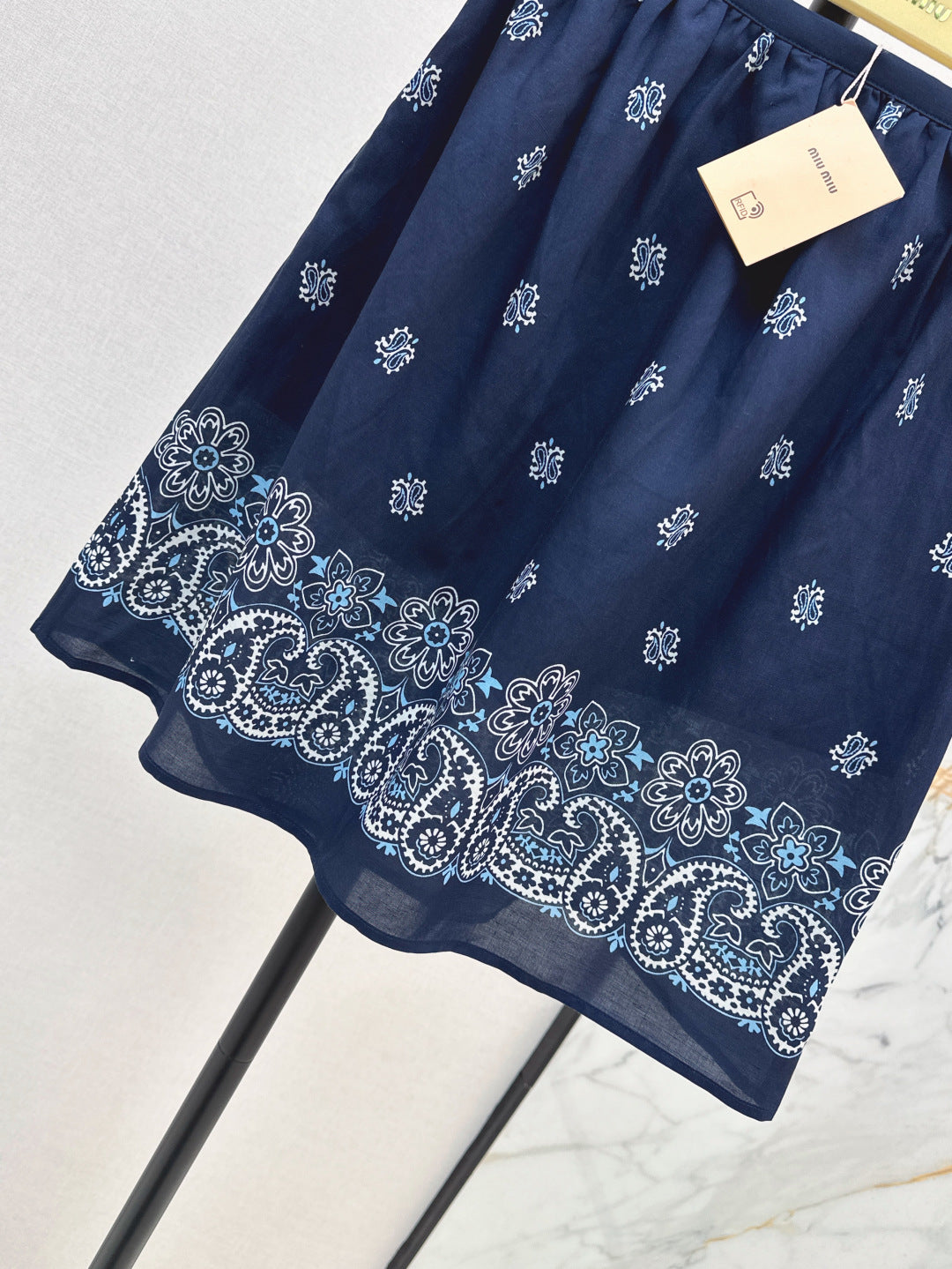 M*u 25ss printed bandana top and skirt set