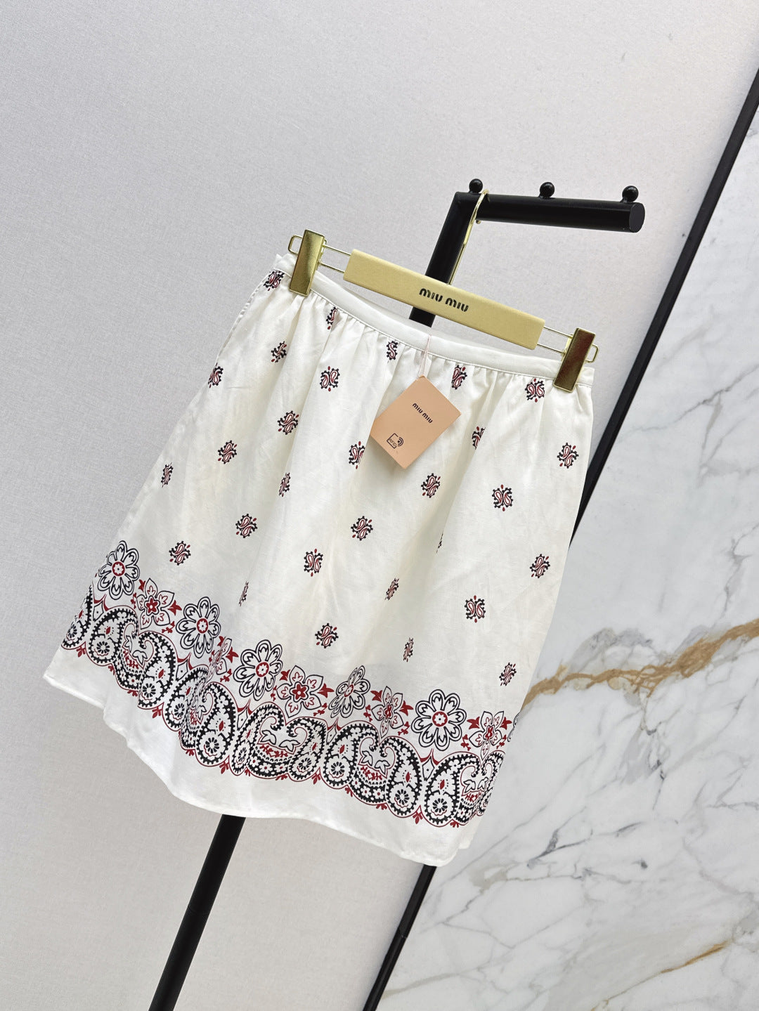 M*u 25ss printed bandana top and skirt set