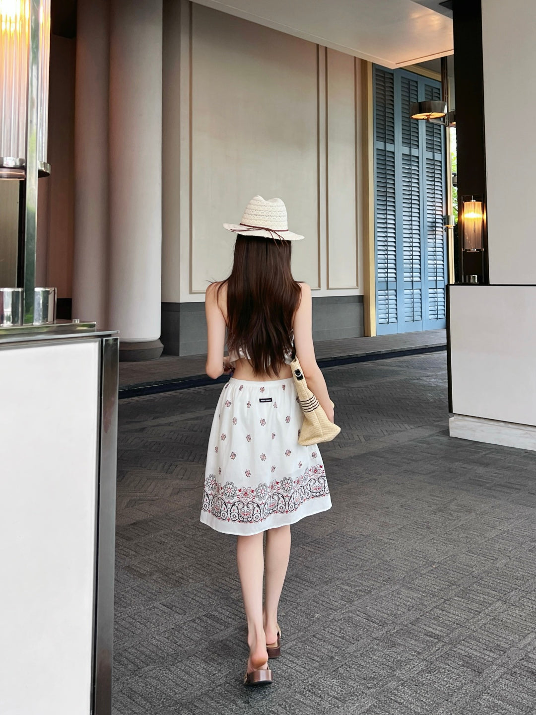 M*u 25ss printed bandana top and skirt set