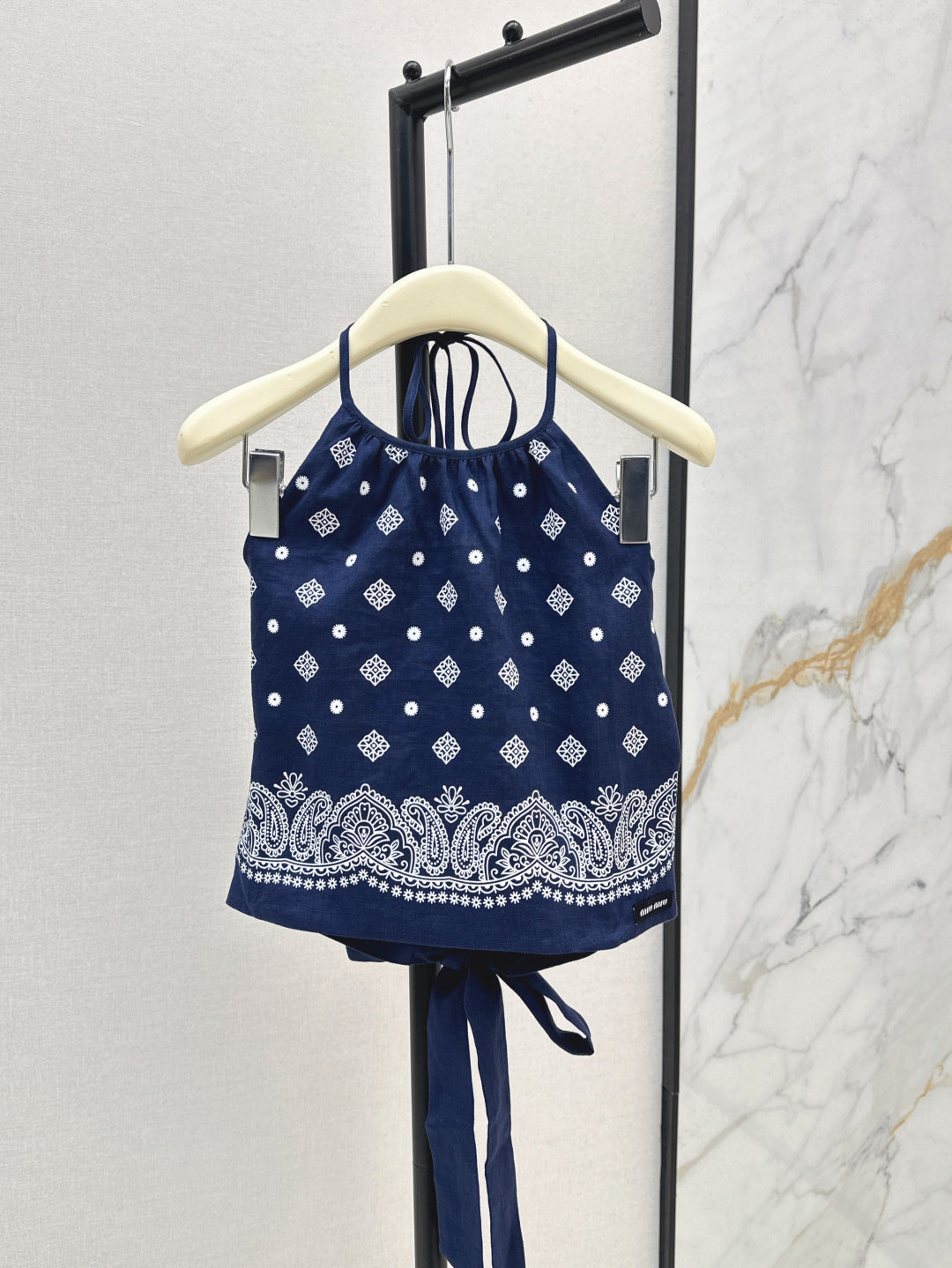 M*u 25ss printed halter top