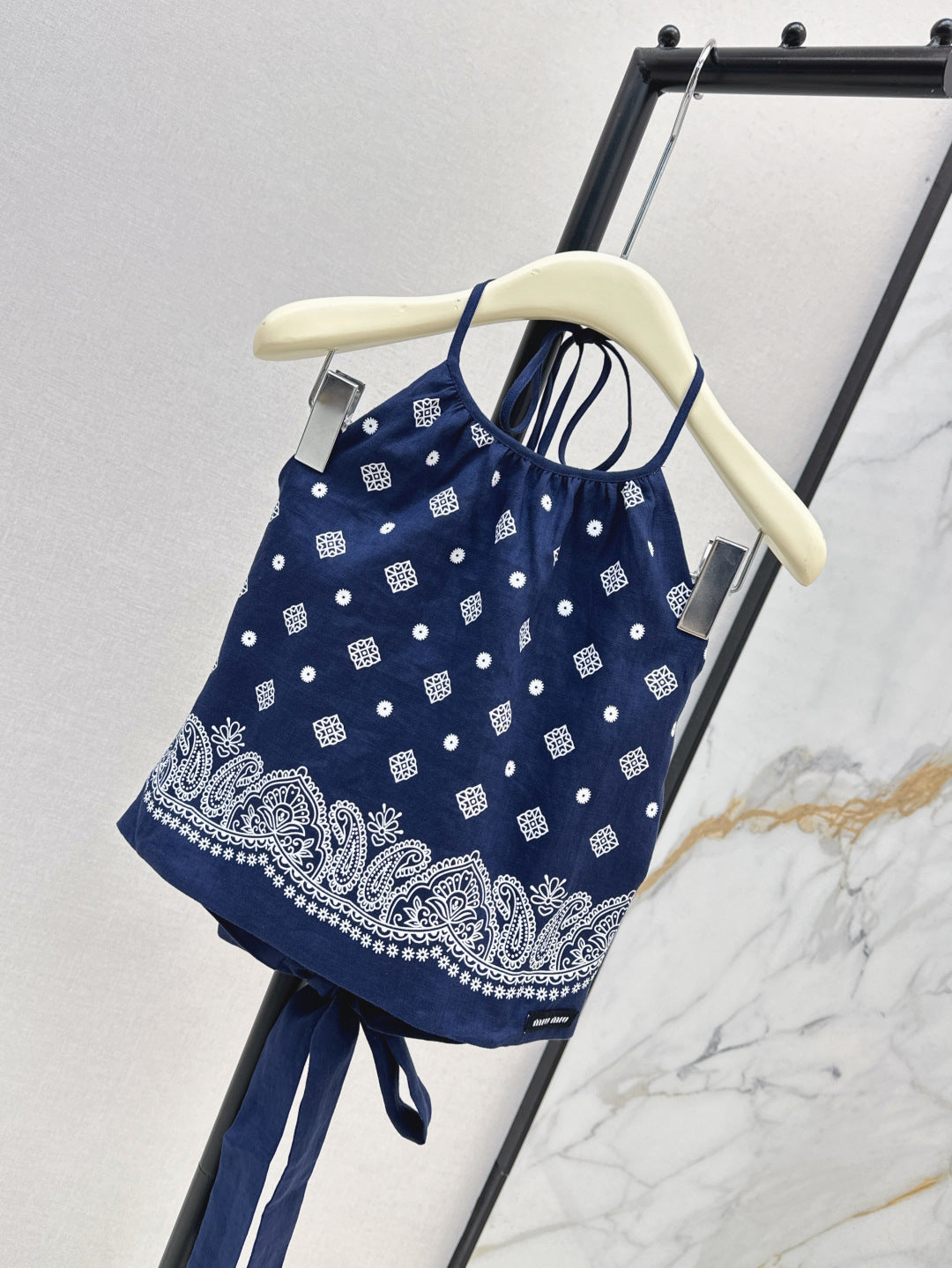 M*u 25ss printed halter top