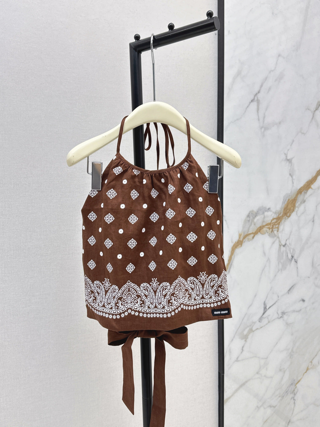 M*u 25ss printed halter top