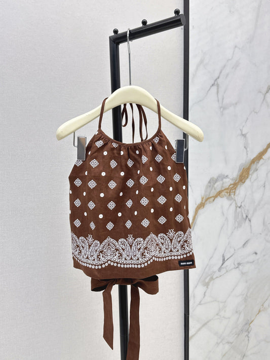 M*u 25ss printed halter top