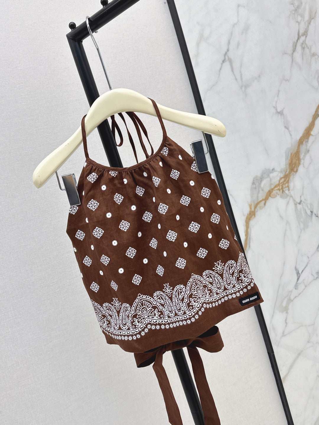 M*u 25ss printed halter top