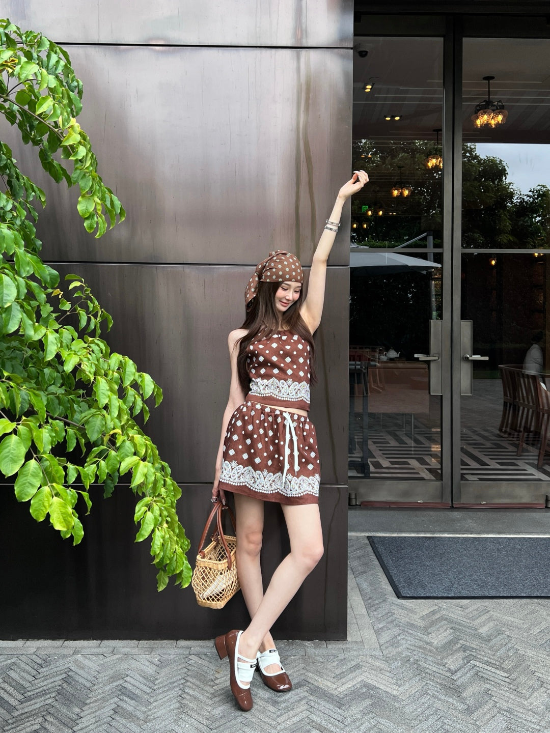 M*u 25ss printed halter top