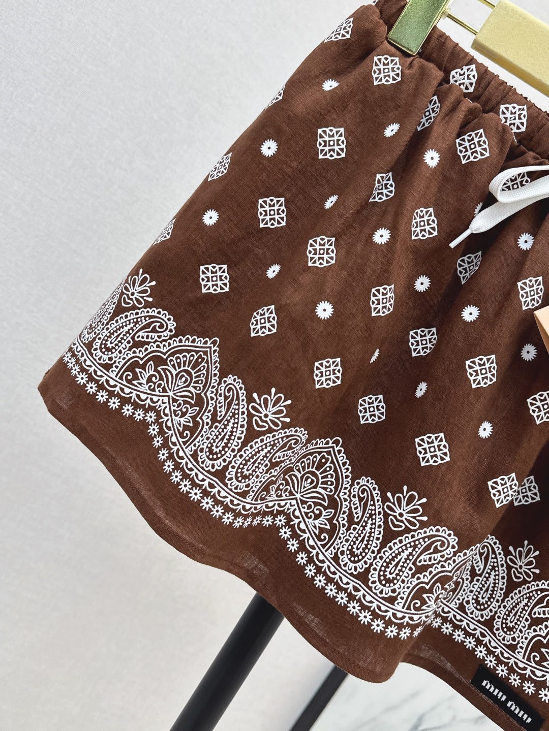 M*u 25ss printed miniskirt