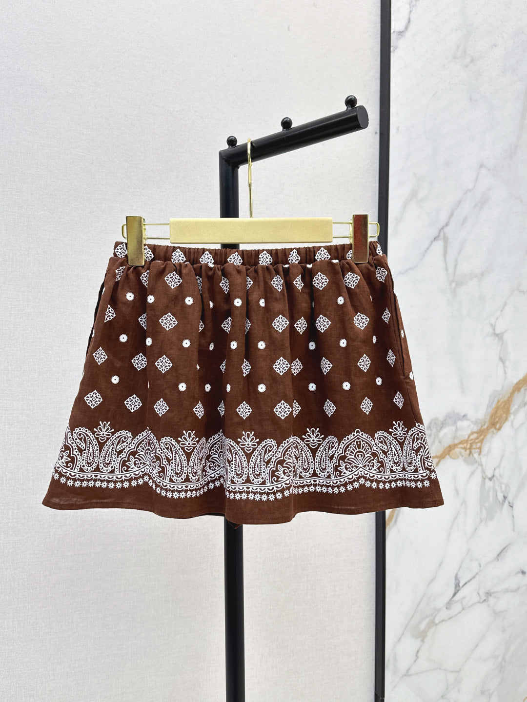 M*u 25ss printed miniskirt