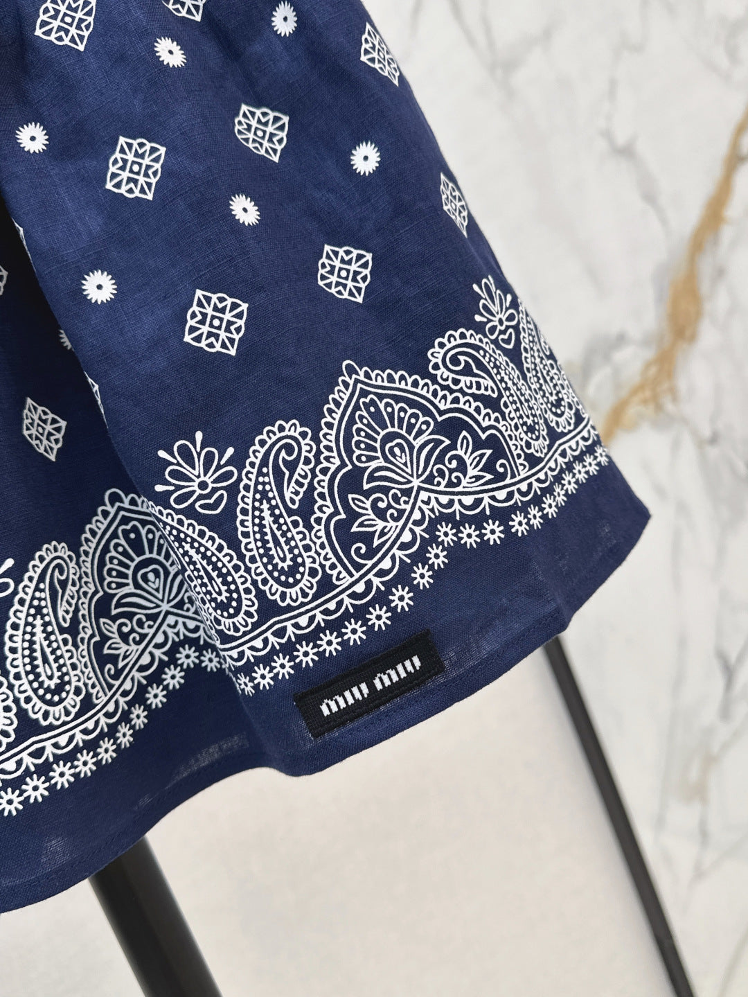 M*u 25ss printed miniskirt