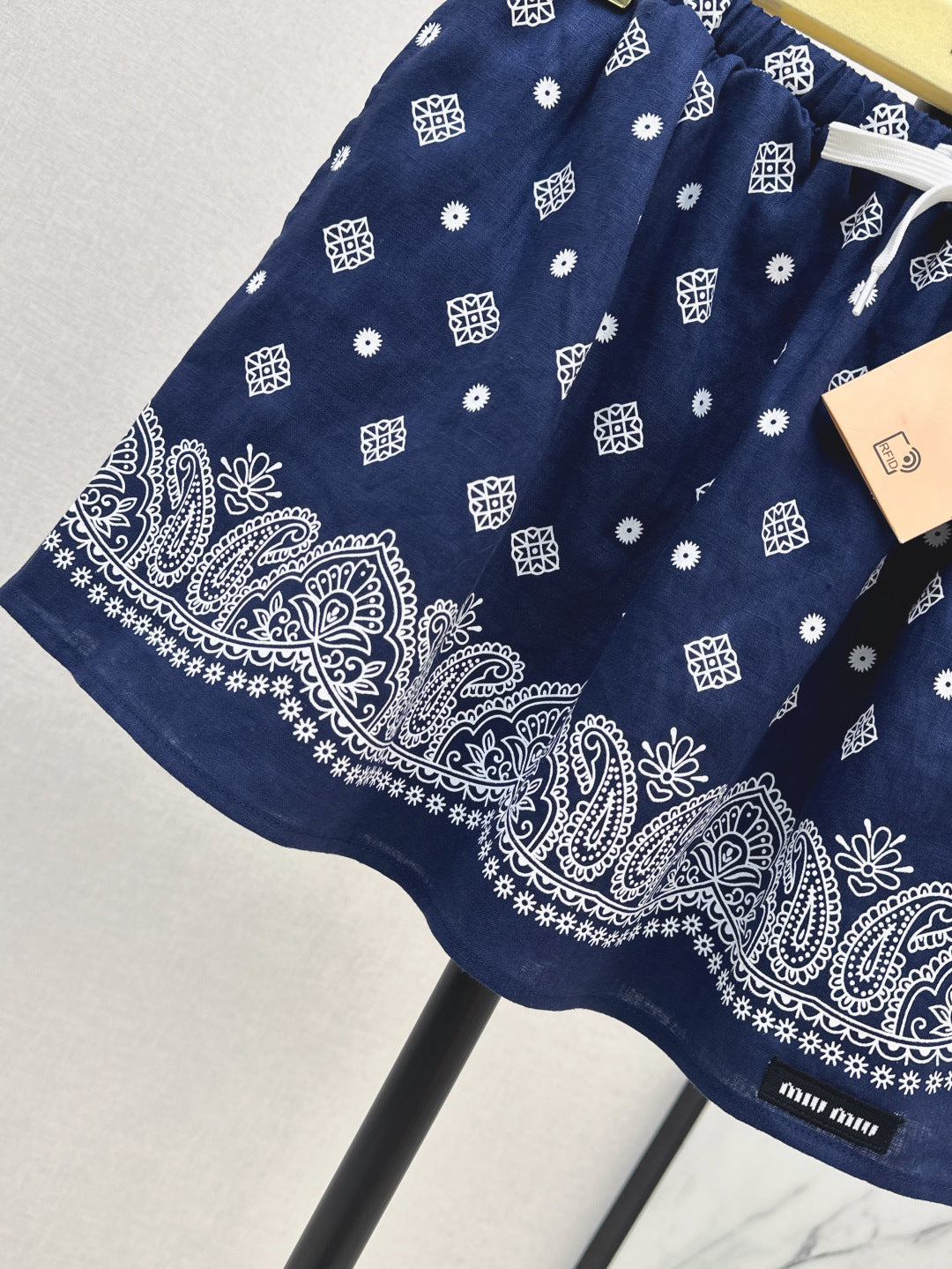 M*u 25ss printed miniskirt