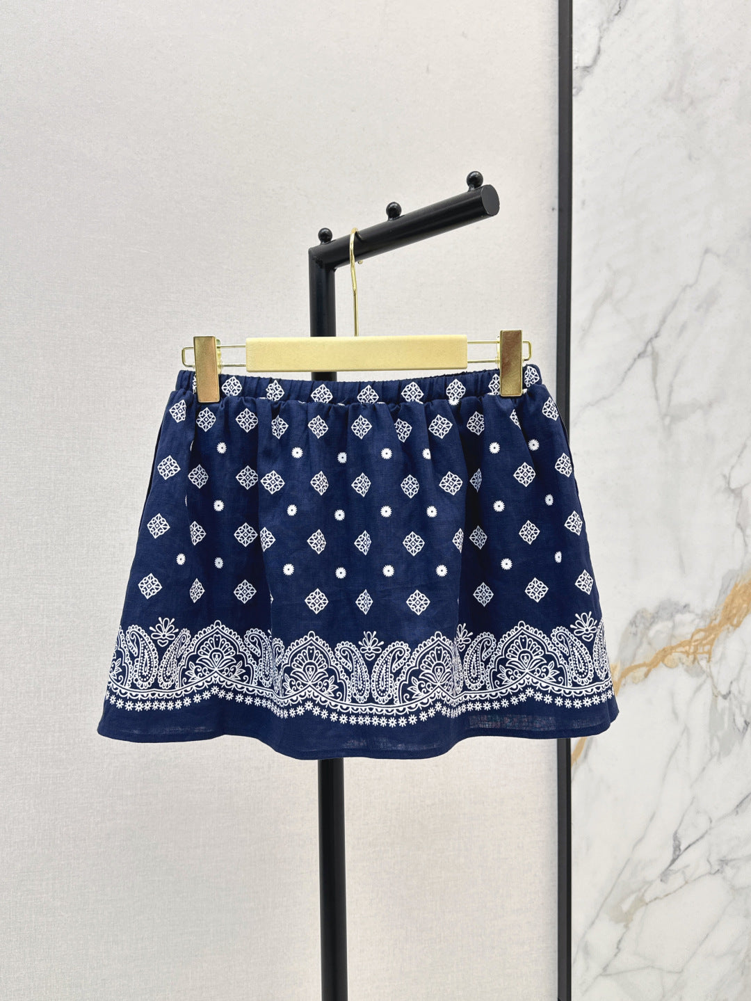 M*u 25ss printed miniskirt
