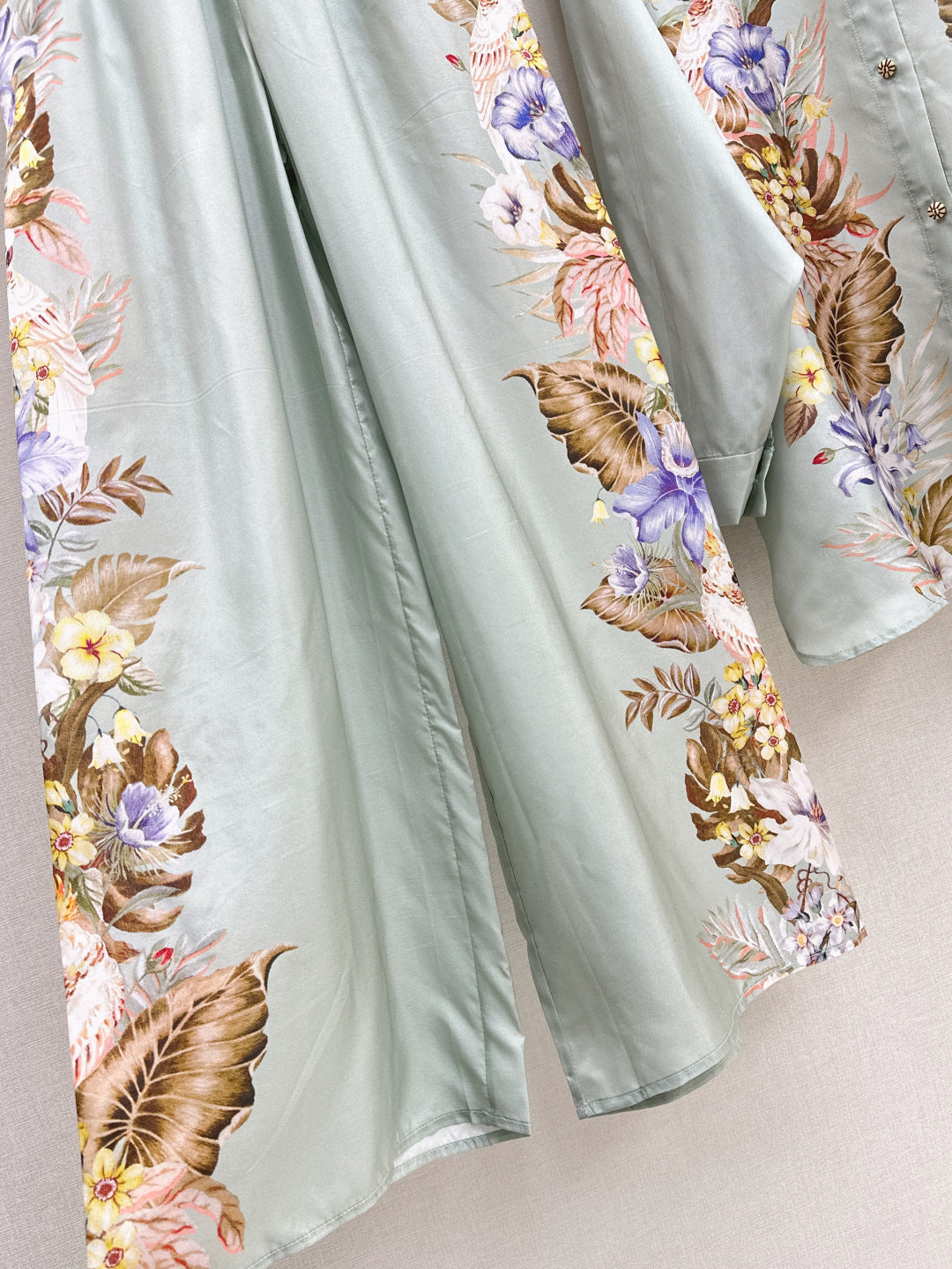 Zim* 25ss printed silk shirt and pants set