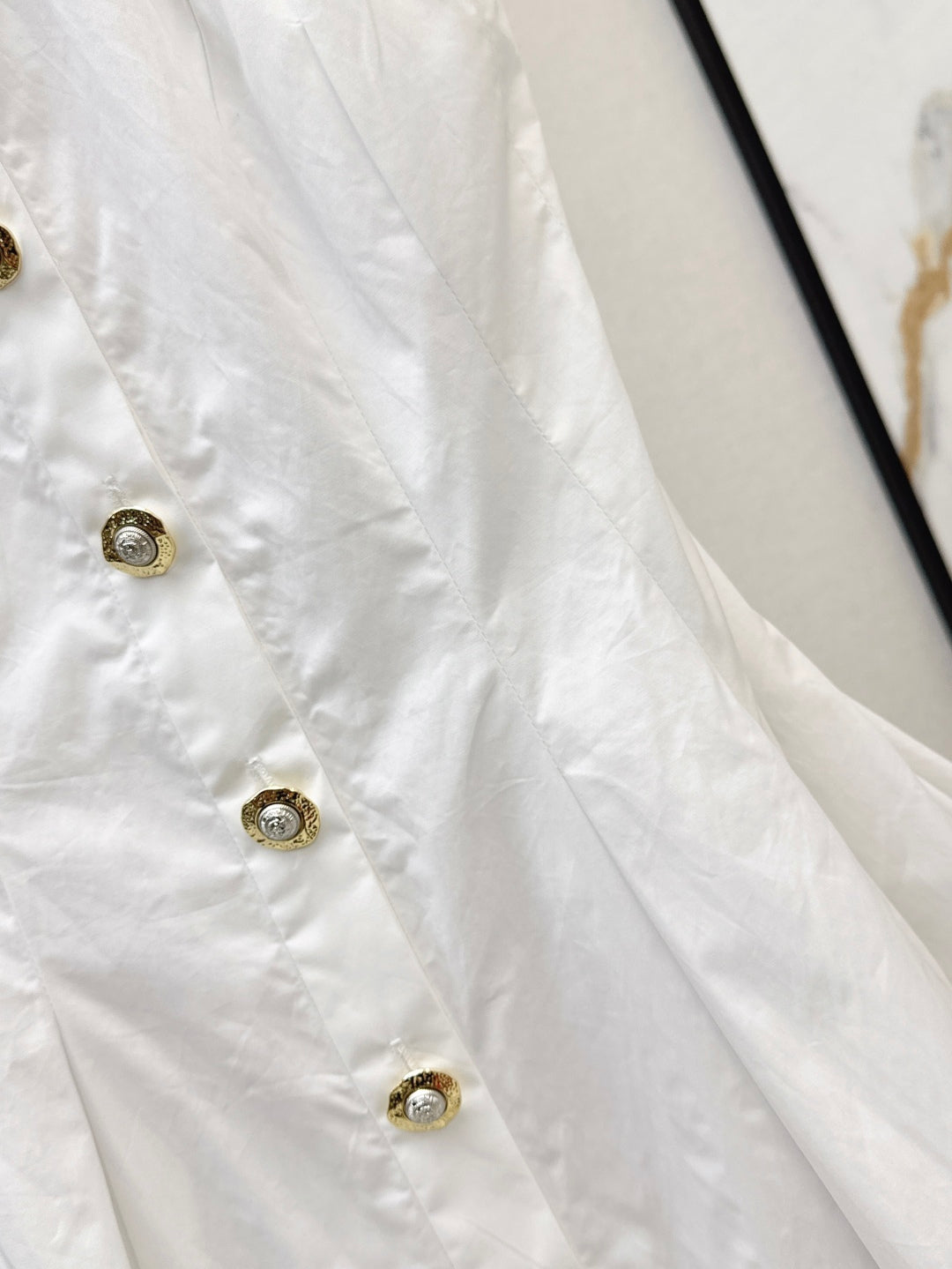 Balm* 25ss A-line backless poplin dress