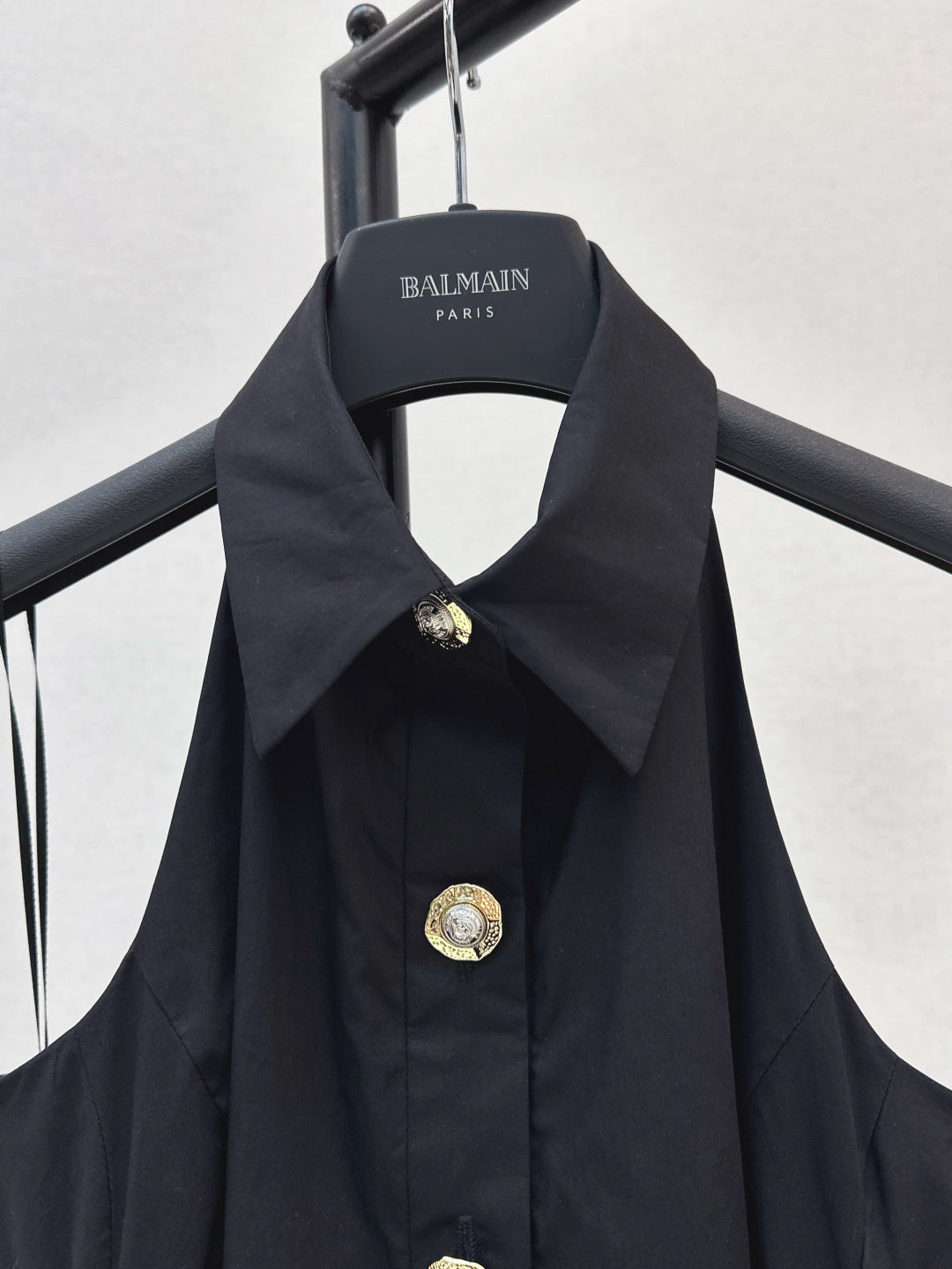 Balm* 25ss A-line backless poplin dress