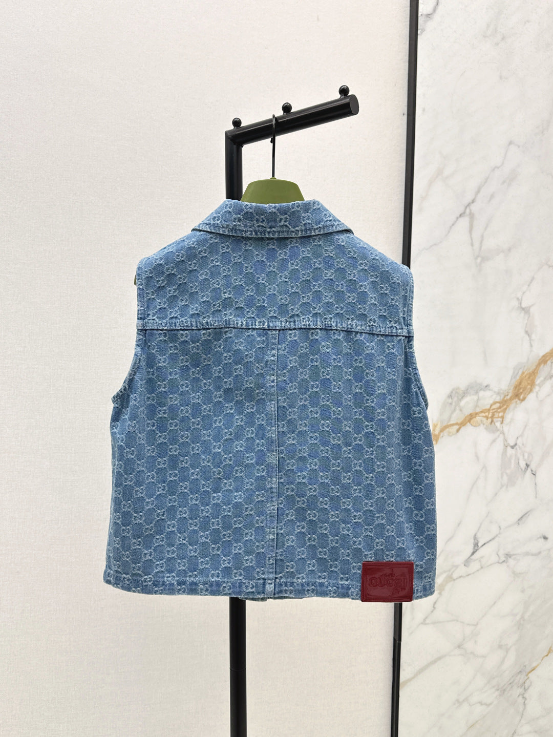 Gu* 25ss GG jacquard denim vest