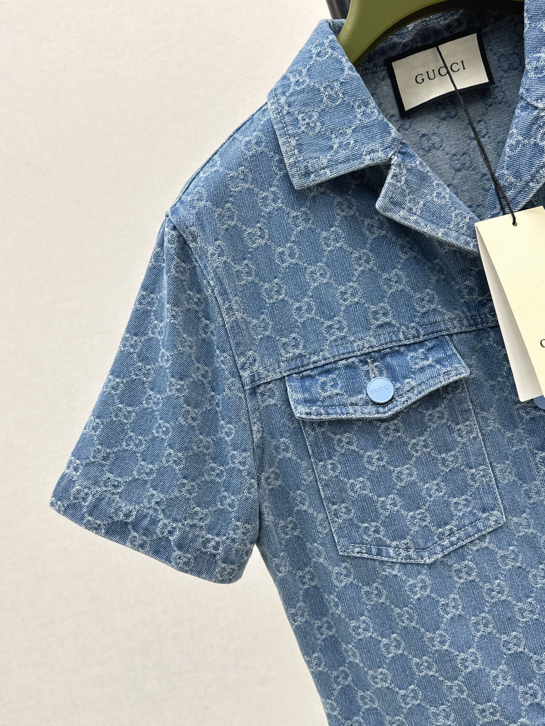 Gu* 25ss GG jacquard denim jumpsuit