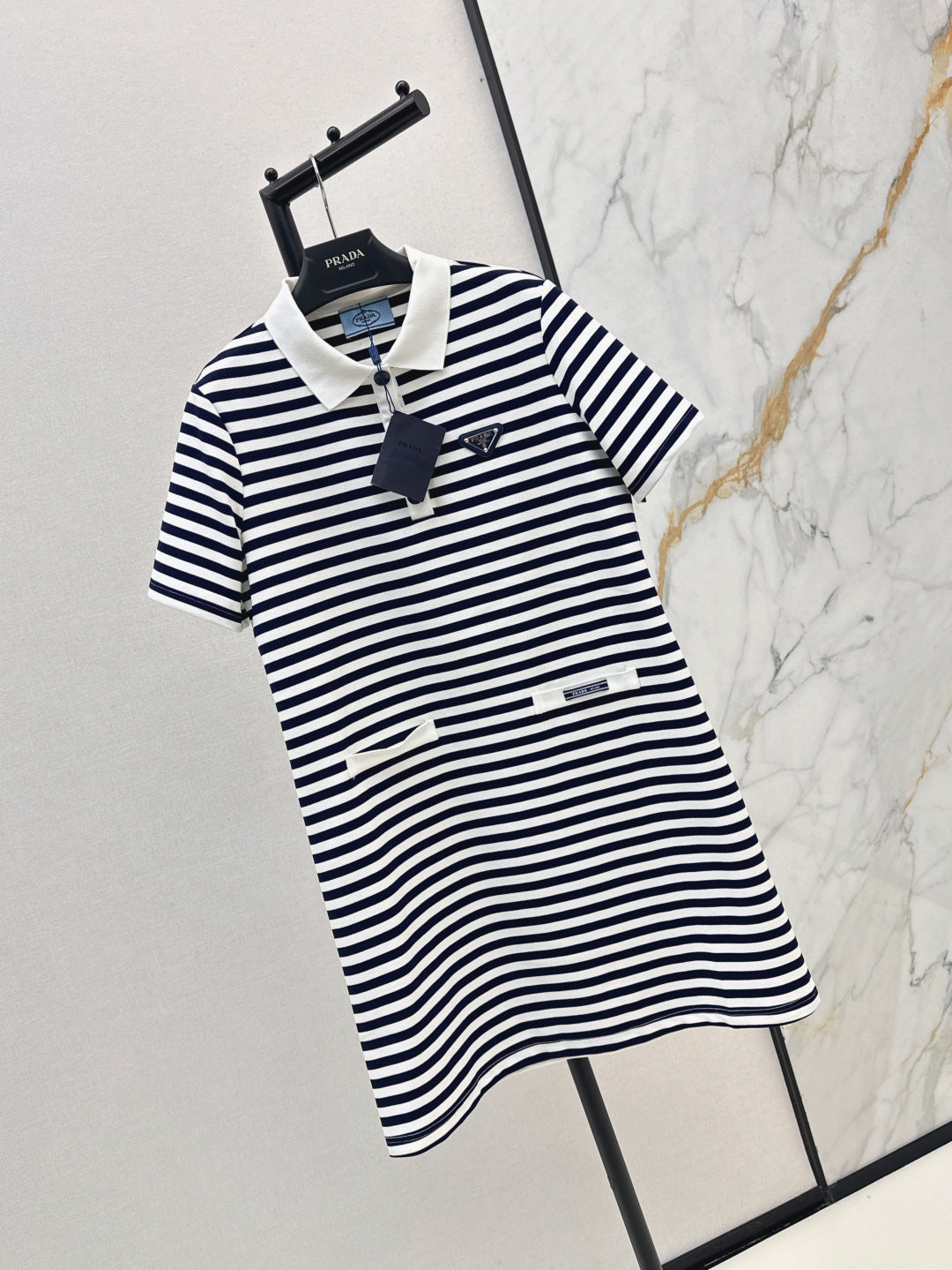 Pra* 25ss striped polo dress