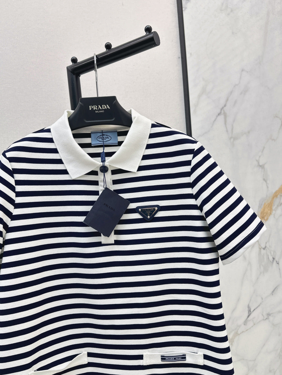 Pra* 25ss striped polo dress