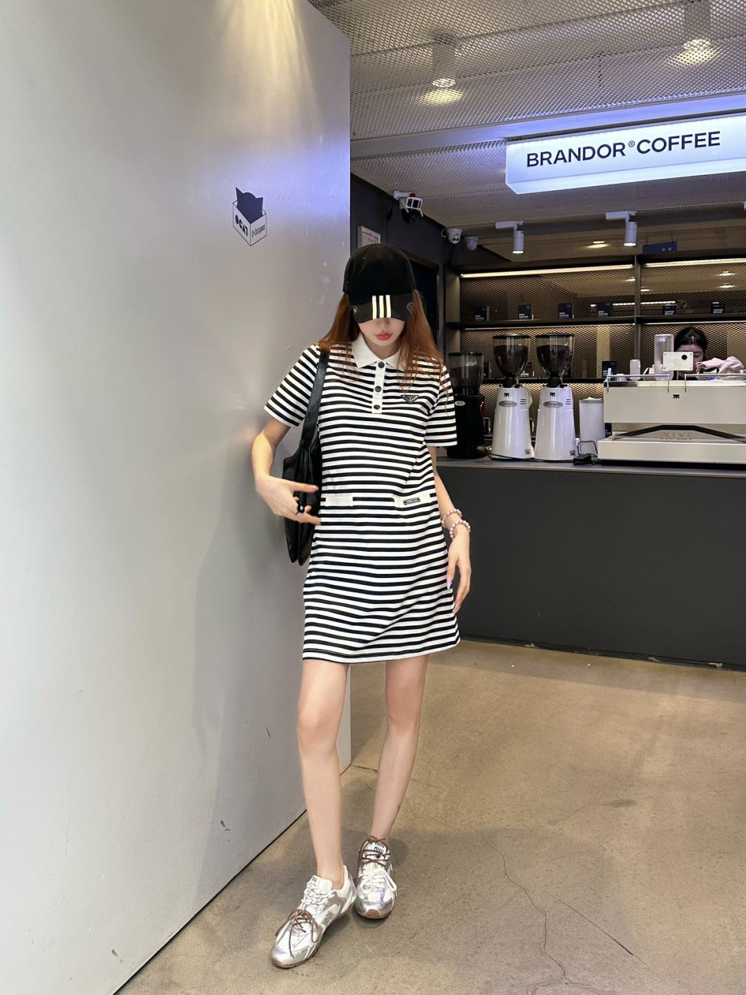 Pra* 25ss striped polo dress