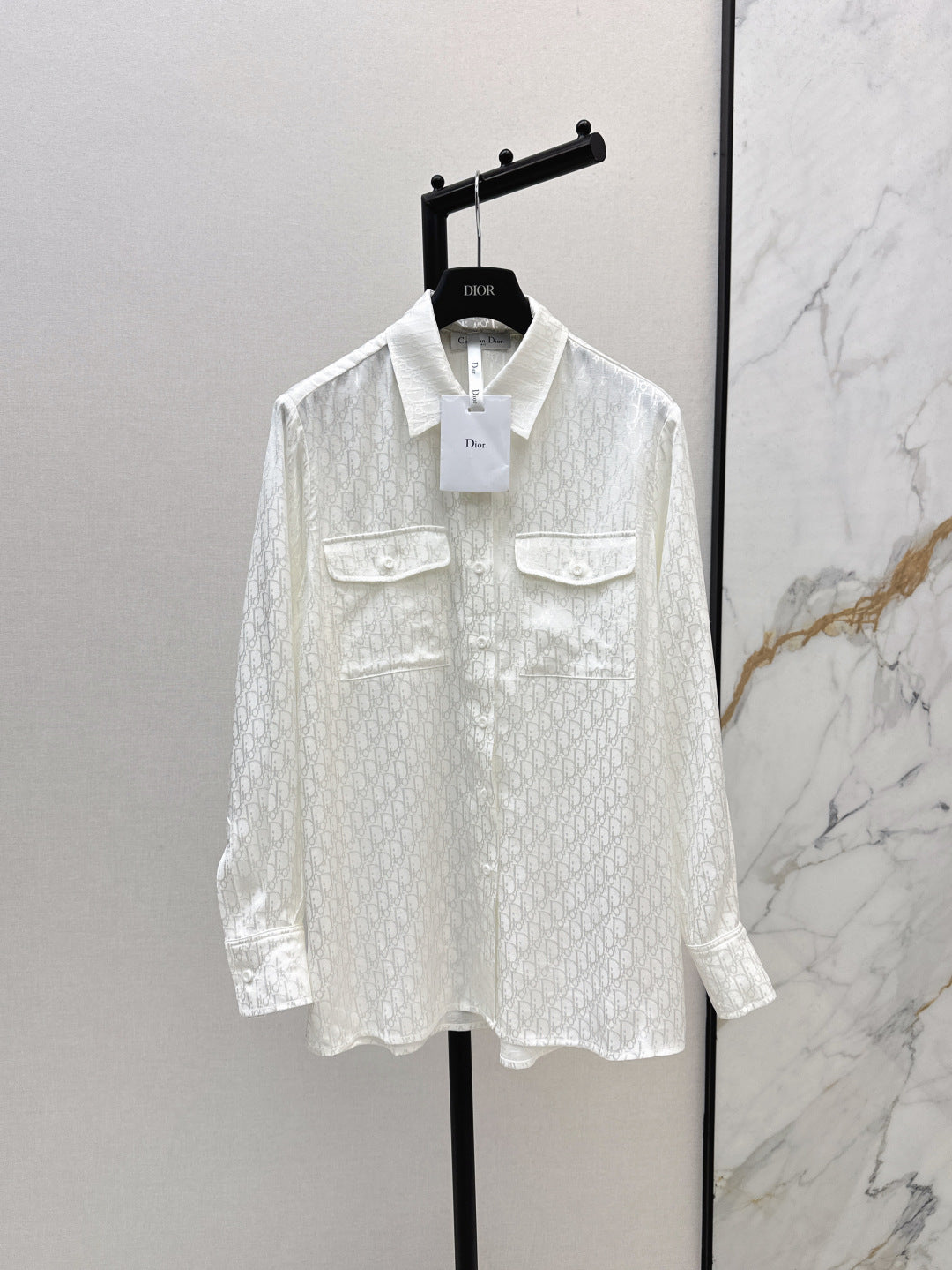 D*r 25ss oblique jacquard shirt