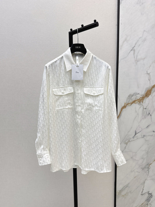 D*r 25ss oblique jacquard shirt