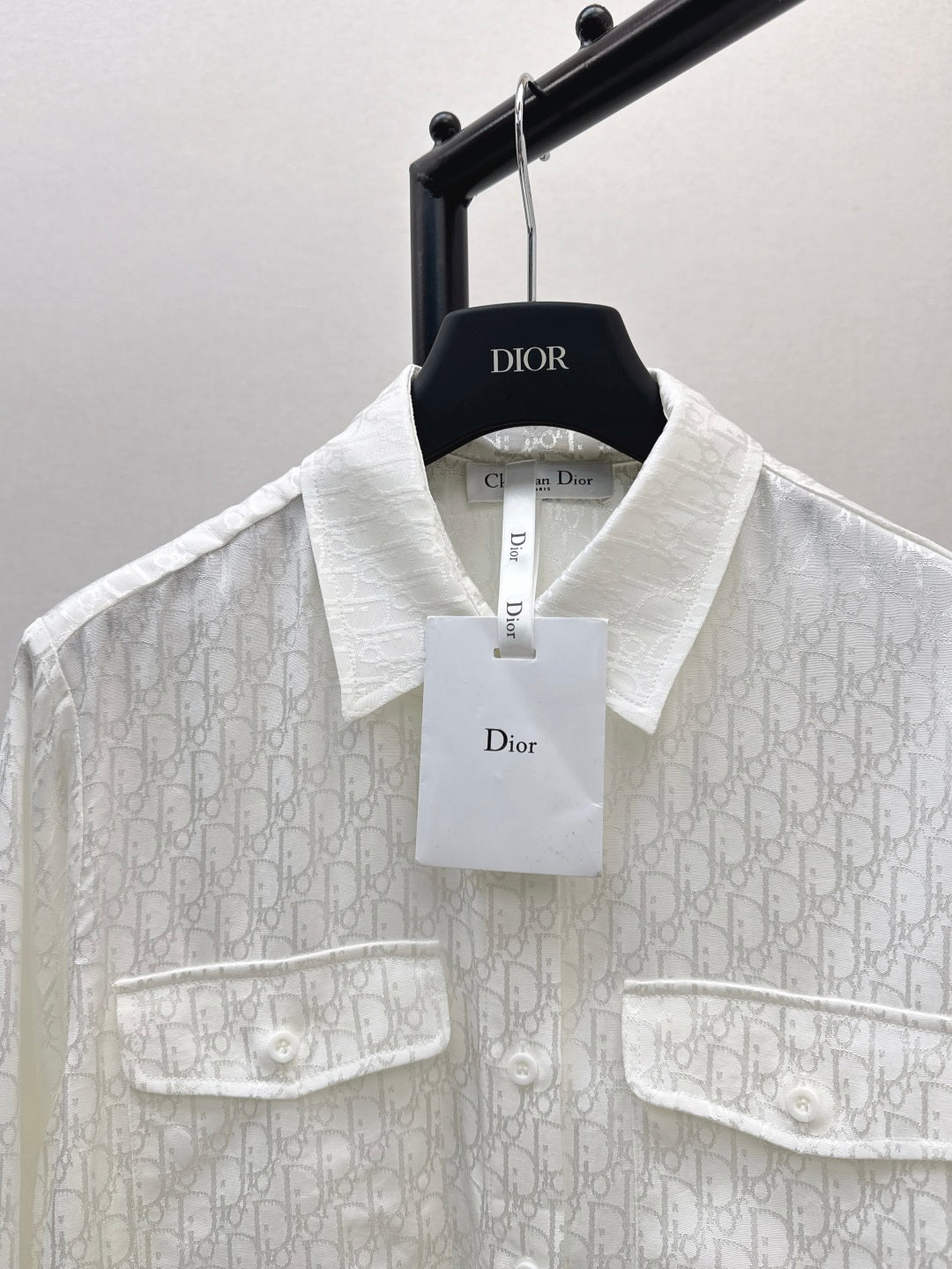 D*r 25ss oblique jacquard shirt