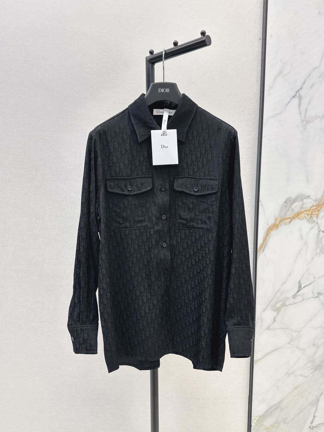 D*r 25ss oblique jacquard shirt