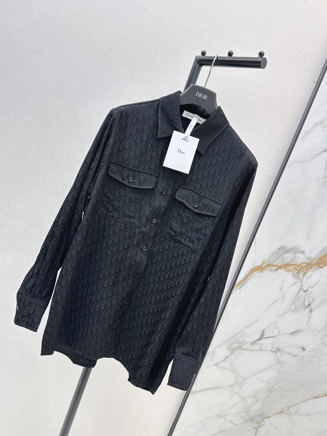 D*r 25ss oblique jacquard shirt