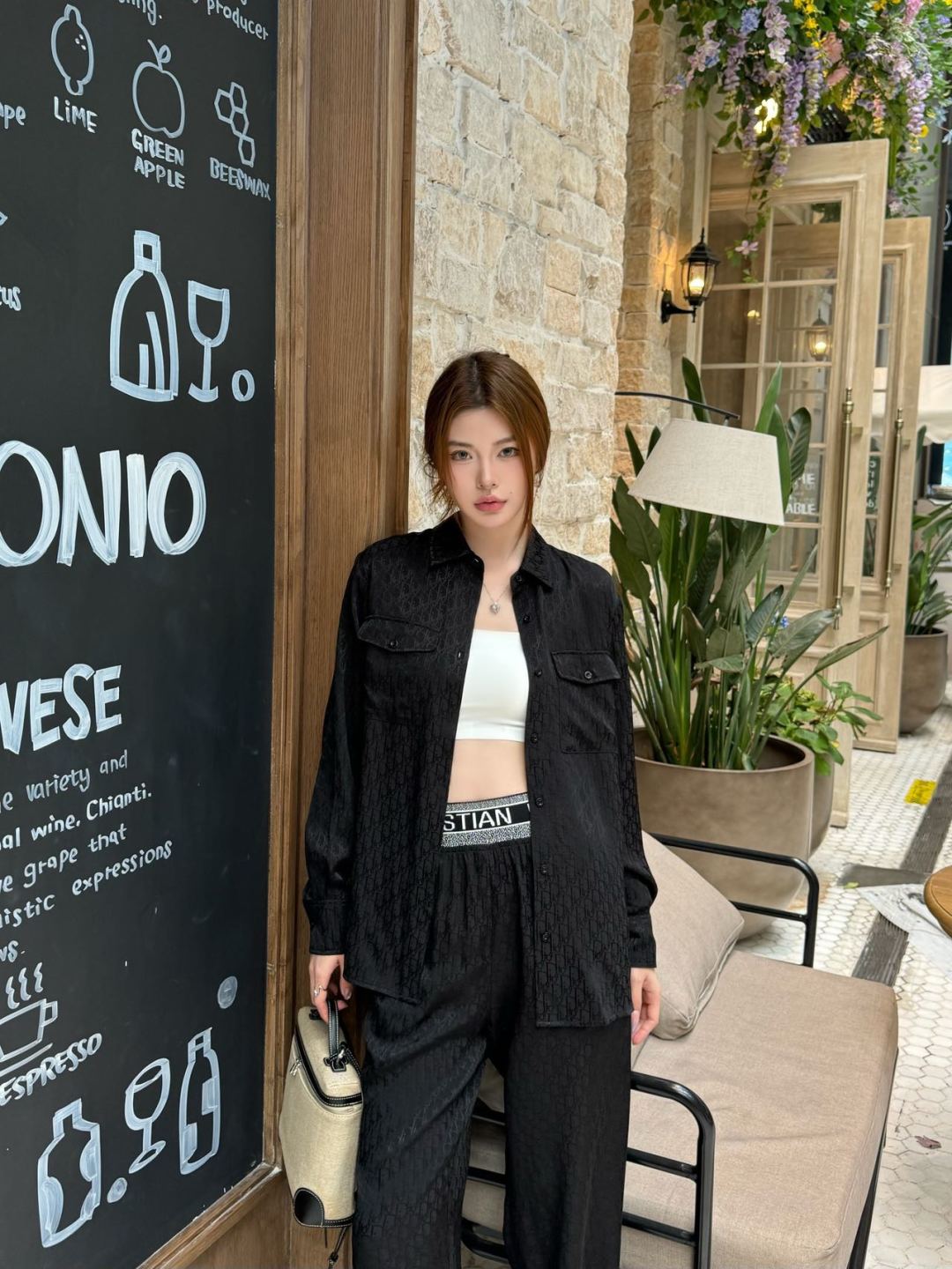 D*r 25ss oblique jacquard shirt