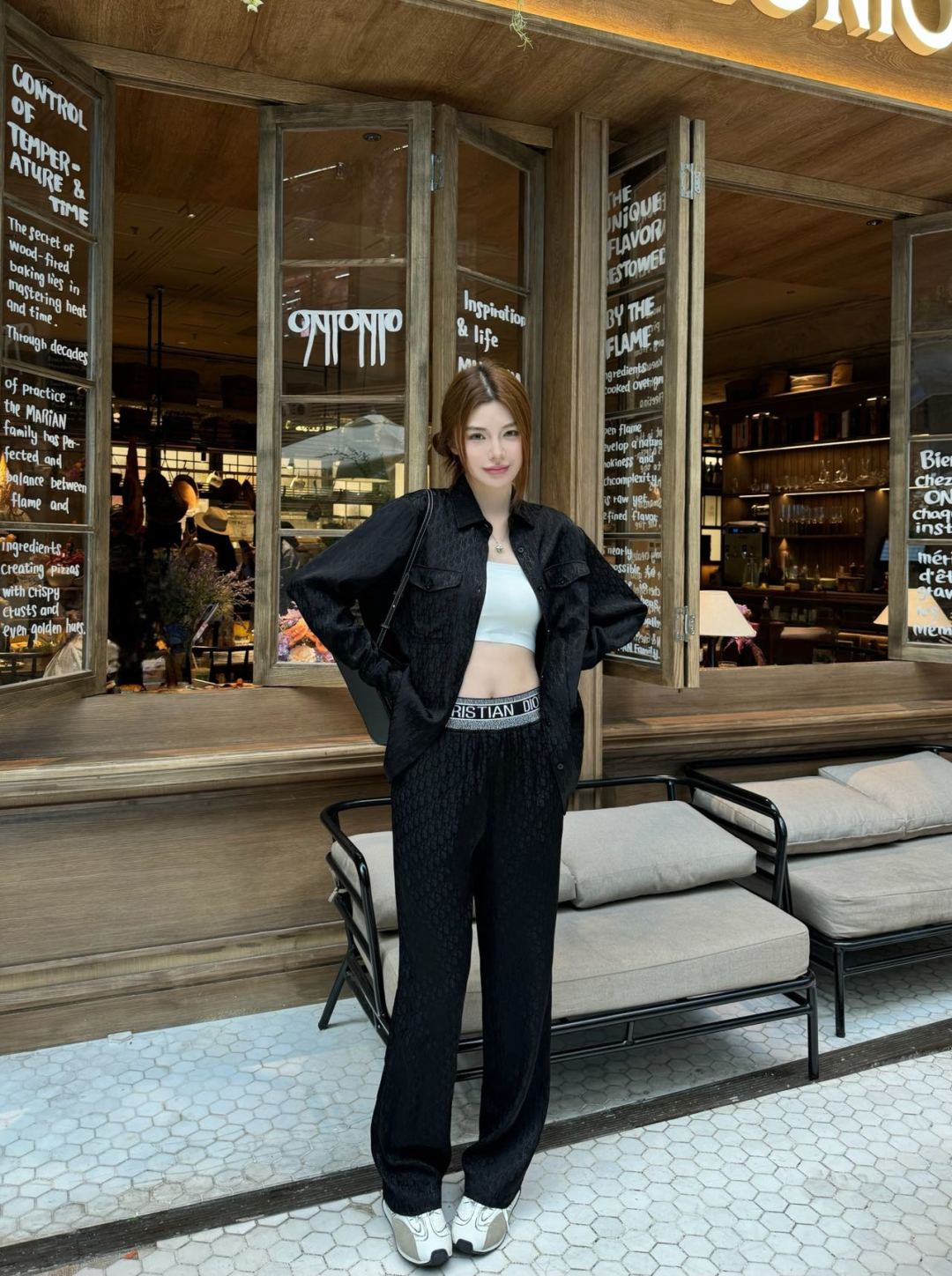 D*r 25ss oblique jacquard shirt