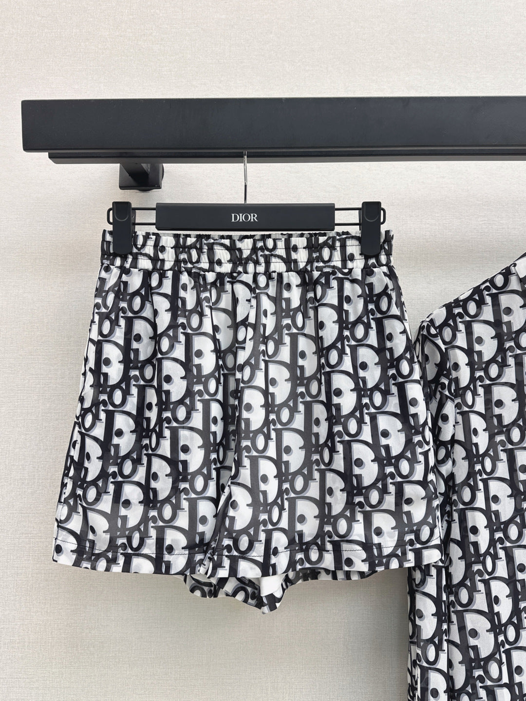 D*r 25ss oblique printed shirt and shorts set