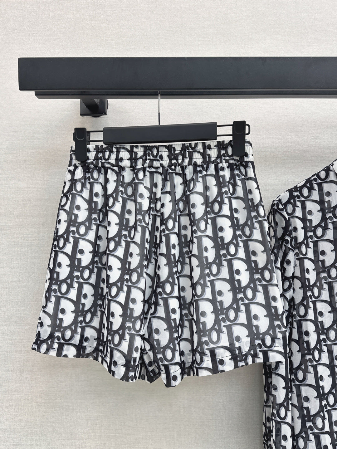 D*r 25ss oblique printed shirt and shorts set