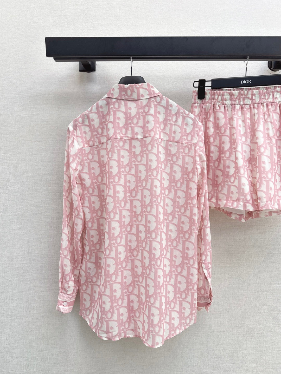 D*r 25ss oblique printed shirt and shorts set